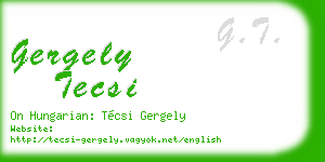 gergely tecsi business card