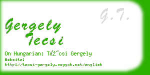 gergely tecsi business card